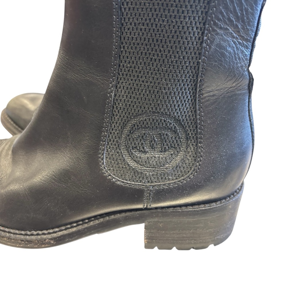 CHANEL Black Leather Ankle Boots